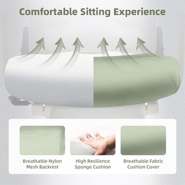 Ергономічне офісне крісло з високою спинкою, підставка для ніг, комп'ютерне крісло з сітчастою спинкою, фіксована підголовник, 2D підлокітники, регульована поперекова підтримка, м'яке сидіння