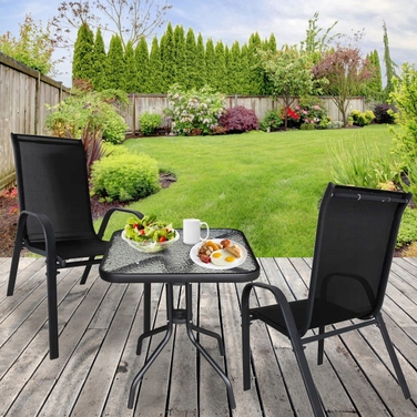 Комплект садових меблів Gotel, метал, чорний, 3 предмети