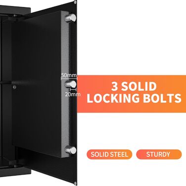 Safe Tresor WASJOYE: Сейф для дому та офісу з ключем, 49L, 45x35x31 см