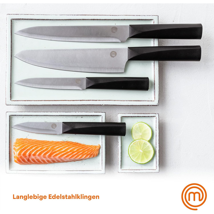 Набір кухонних ножів Masterchef 5 шт. з нержавіючої сталі, професійний, з японським дизайном