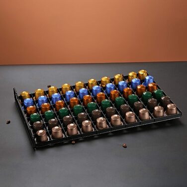 Тримач для капсул кави, ящик для зберігання Nespresso, місткість 60 шт, червоний, однотонний (Getaway Solids)