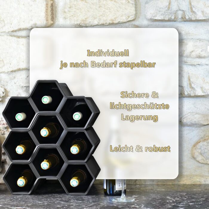 Стійка для вина Stimo на 12 пляшок, пластикова, розширювана, стелаж для напоїв