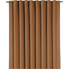 Декоративна шаль для штор XXL непрозора затемнююча штора Thermogardine HxB 245x275 см для захисту від холоду і тепларозпакуйте, повісьте, готово Фіранка Тип139 (верблюжий коричневий)