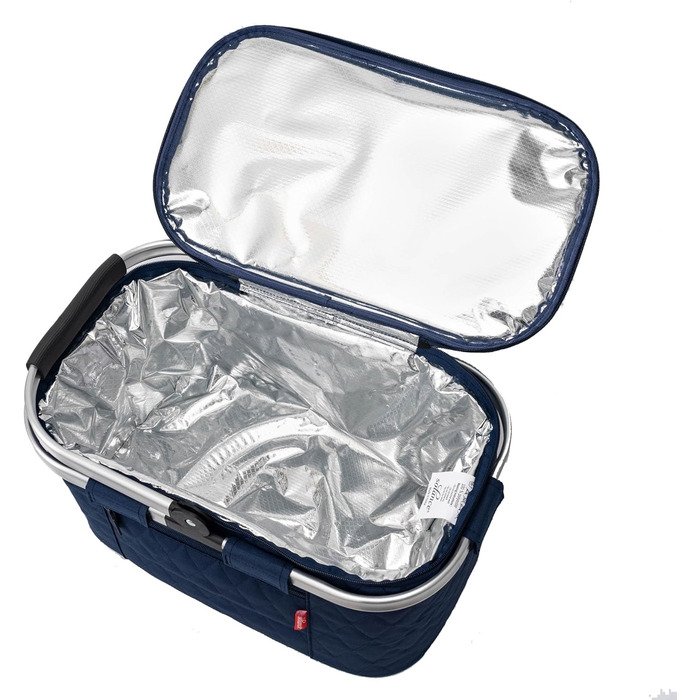 Складна водонепроникна велика сумка для пікніка, покупок або холодильника з ремінцем - 30 л (темно-синій, стьобаний)