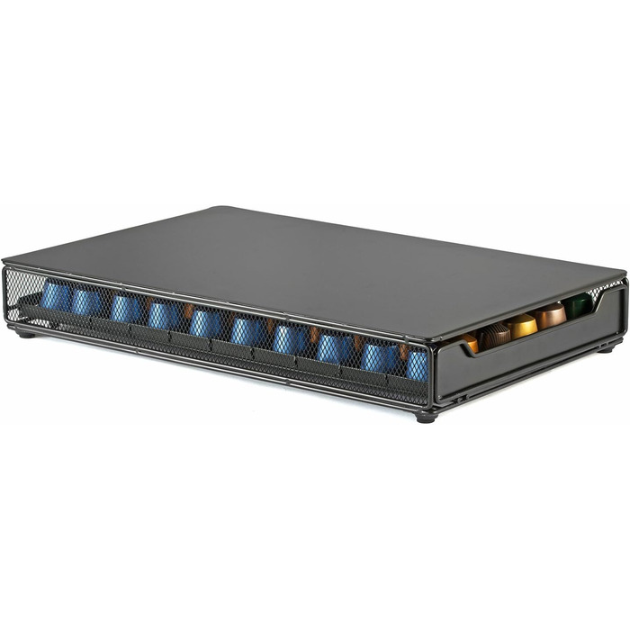 Тримач для капсул кави, ящик для зберігання Nespresso, місткість 60 шт, червоний, однотонний (Getaway Solids)