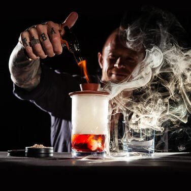 Набір для копчення коктейлів: факел, 8 смаків, тріски, ліхтарик, форма для льоду, аксесуари для віскі, інфузія