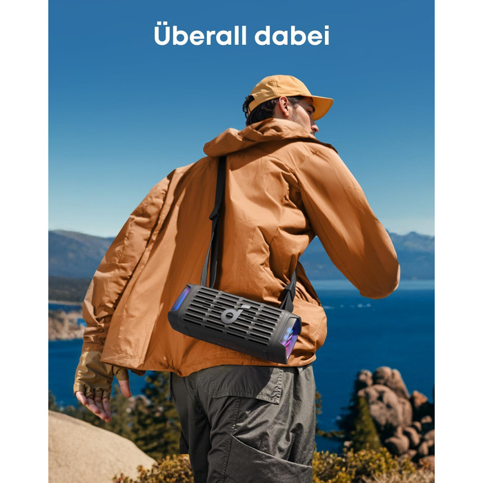 Soundcore Boom 3i від Anker – водонепроникна Bluetooth колонка для активного відпочинку, 50W, IP68, 16 годин, світлодіодна підсвітка, TWS, для каякінгу, риболовлі, кемпінгу