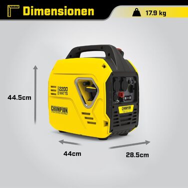 Генератор Champion Power Equipment Mighty Atom 9200i-EU: 2200 Вт, інверторний, бензиновий, 58 дБ, 12V DC та USB