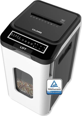 Шредер Aktenvernichter P5 з автоподачею, 350 аркушів, 19L кошик, тихий (65dB), частковий та рес-різ, автоматичне вимкнення