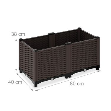 Горщик для рослин Relaxdays з імітацією ротангу