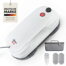 Робот для миття вікон AFR230 з подвійним розпиленням, інтелектуальною навігацією та пультом дистанційного керування, для внутрішніх та зовнішніх вікон, об'єм бака 60 мл, сумка для зберігання, 8 ганчірок