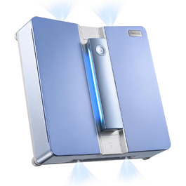 Робот-прибиральник вікон ClevioniQ X9 Pro з електроприводом – інноваційний мийник вікон з 4-стороннім розпиленням, точна навігація, розпізнавання країв, LED-індикатор, тиха робота та голосове керування німецькою мовою