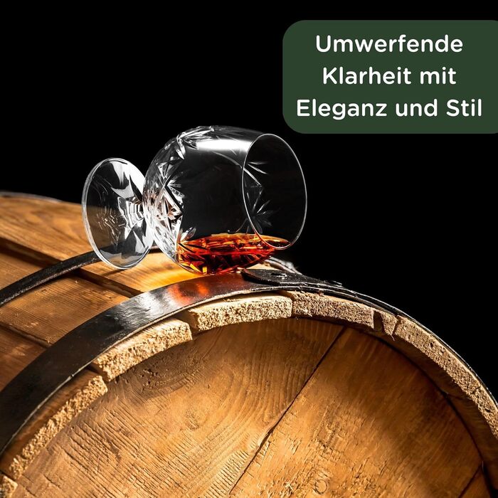 Склянка для коньяку та бренді Wicklow 250 мл – склянка-сніфтер з безсвинцевого кришталю з важким дном та подарунковою упаковкою