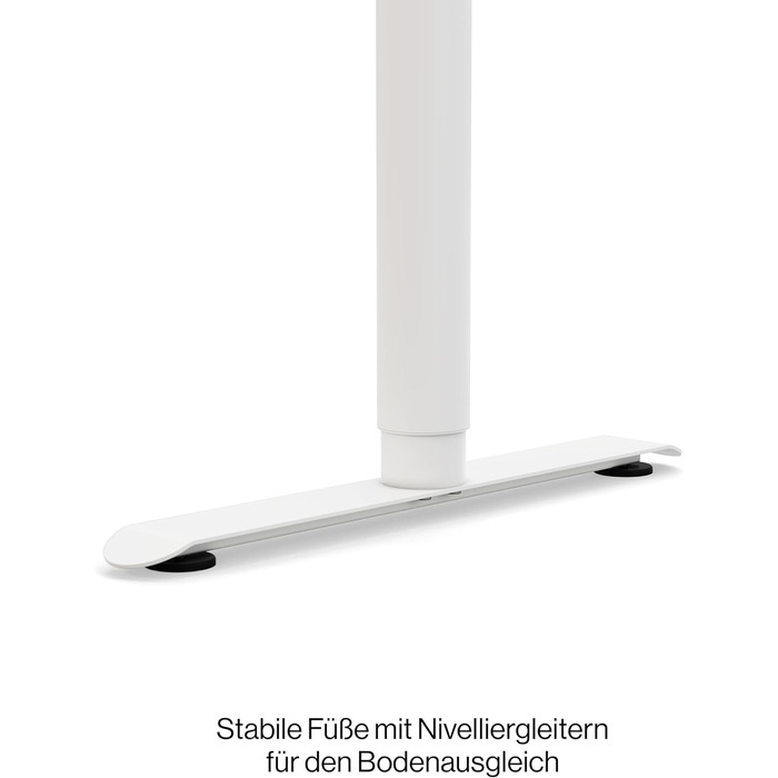 Стол Yaasa Frame Basic S: Регульована висота, USB-порт, телескопічний механізм, блокування клавішами (білий)