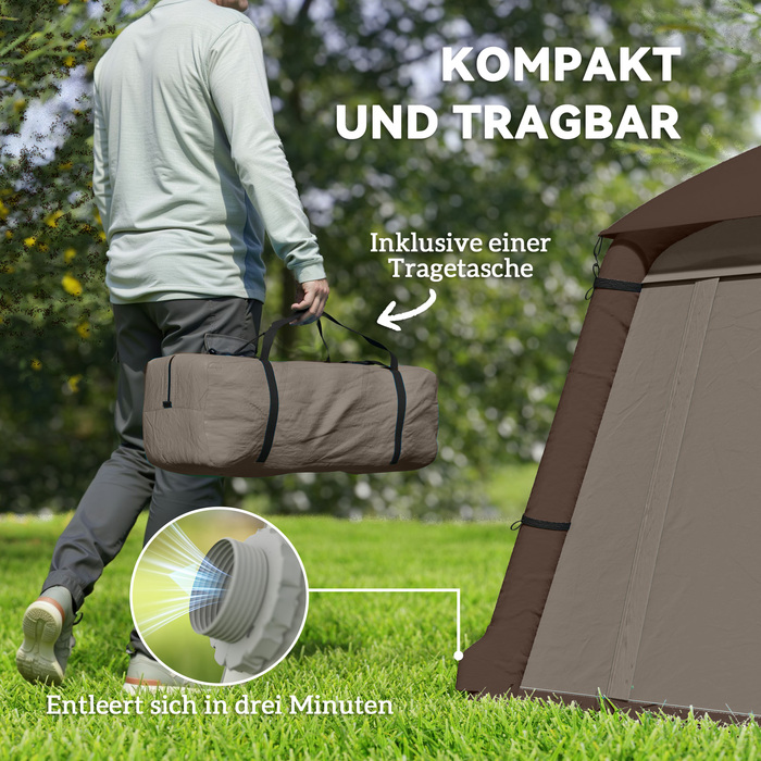 Надувний туристичний намет 1-2 особи, сімейний намет для відпочинку на природі з гачками, повітряним насосом, вікнами та дверима, підходить для чотирьох сезонів