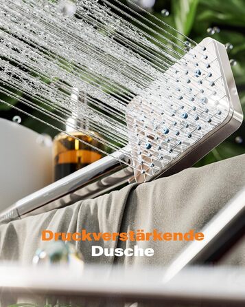 Фільтр для душу Cobbe з шлангом, високонапірна ручна лійка з 20-ступеневою фільтрацією, економна лійка з 6 режимами струменя, підвищення тиску, для жорсткої води (Q7.chrom)