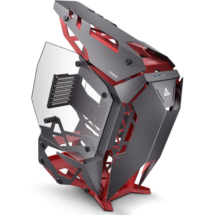 Ігровий корпус Antec Torque Midi-Tower чорний/червоний, алюмінієвий, підтримка ATX/EATX/ITX/Micro ATX
