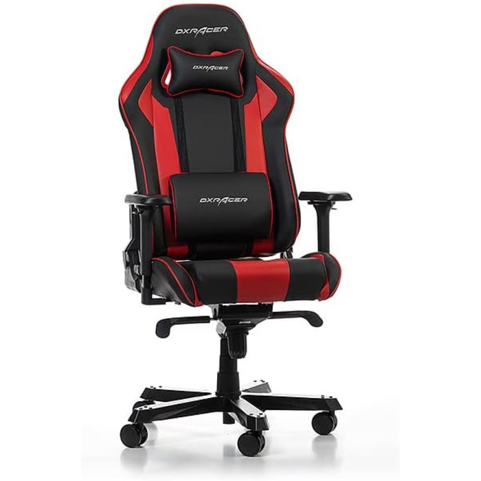 Геймерське крісло DXRacer King K99, шкірозамінник, чорно-червоне, до 200 см