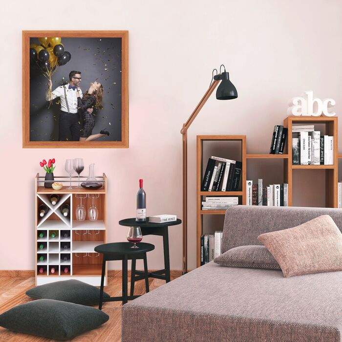 Великий винний стеллаж Relaxdays з тримачами для келихів