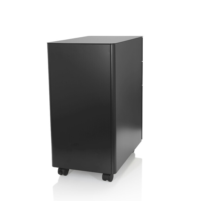 Контейнер на колесах COLOR I, метал чорного кольору, hjh OFFICE