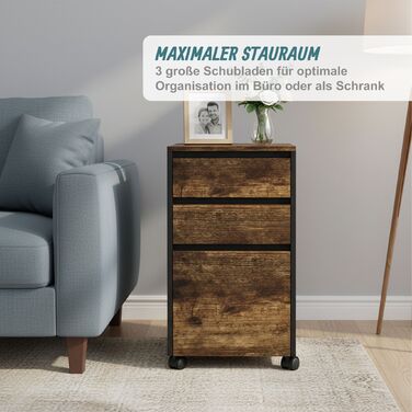 Контейнер Relaxdays на коліщатках з 3 висувними ящиками