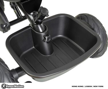 Триколісний велосипед дитячий Tobi Vector з ручкою для батьків, ременями безпеки, зручним сидінням, широкими колесами, чорний