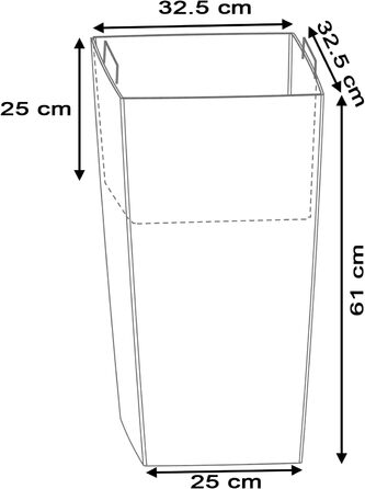 Каструля для приготування їжі Zeit 35 літрів з кришкою, 28,7 x 28,7 x 55 см, біла