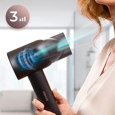 Фен Cecotec Bamba IoniCare Rockstar Nano IonTech: 1600 Вт, Nano Ioni, 110000 U/min, екран, інтелектуальне керування температурою, 3 режими, 3 швидкості, функція пам'яті