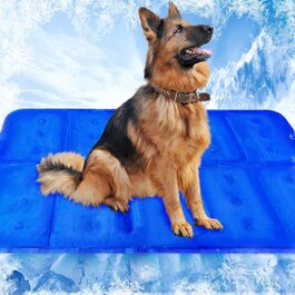 Охолоджуючий килимок CHOSHOME для собак 70x120 см охолоджуючий килимок для собак і великих кішок охолоджуючий килимок для домашніх тварин самоохлаждающееся охолоджуючу ковдру для собак охолоджуючий гелевий килимок для домашніх тварин килимок для ящиків, собачих будок ліжка Синій XL XL-70 * 120 см синій