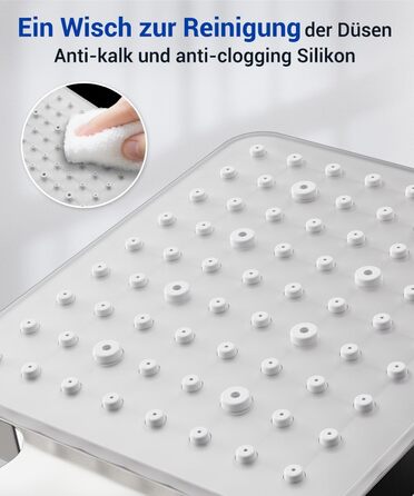 Насадка для душу Newentor з 6 режимами, велика, економна, високого тиску, позолочена (з шлангом 1,5 м)