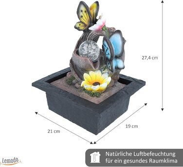 Керамічний фонтанчик для дому з мотивом метелика, настільний фонтан з насосом та обертовою кулею, водяний фонтан