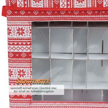 Набір з 3 коробок для зберігання новорічних кулічок Relaxdays