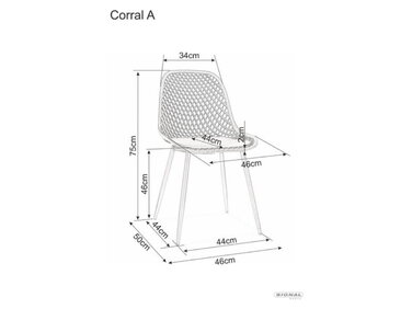 Стілець CORRAL A чорний каркас / чорний