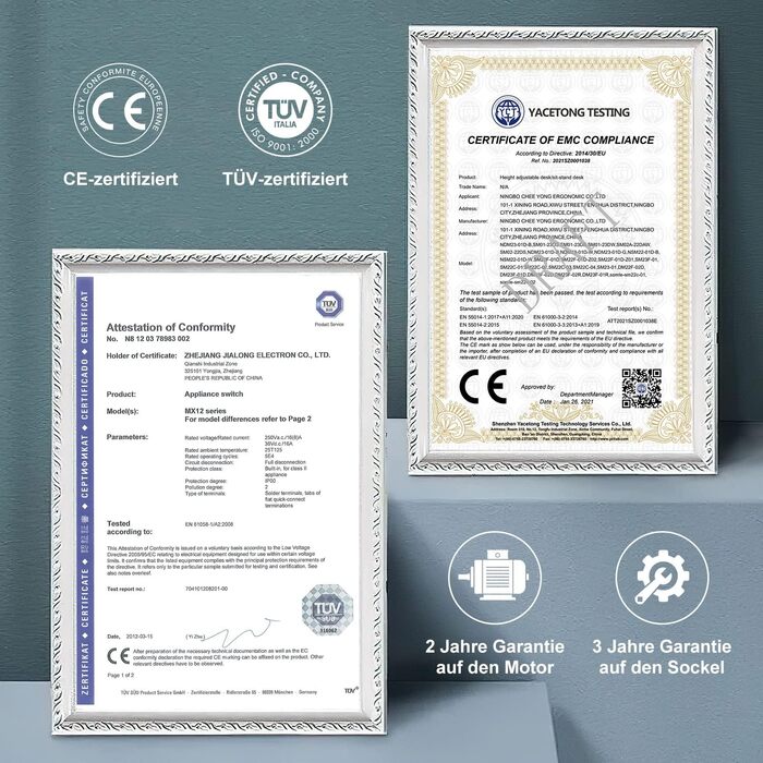 Регульований стіл JUMMICO з USB-роз'ємом та кабельною масою, електричний, з плавним регулюванням висоти, на коліщатках (білий)