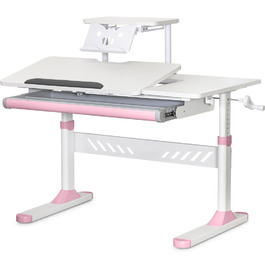 Дитячий стіл Evo-кids TH-310 з полицею S30 Pink (арт.TH-310 W/PN + BD-S30 PN)