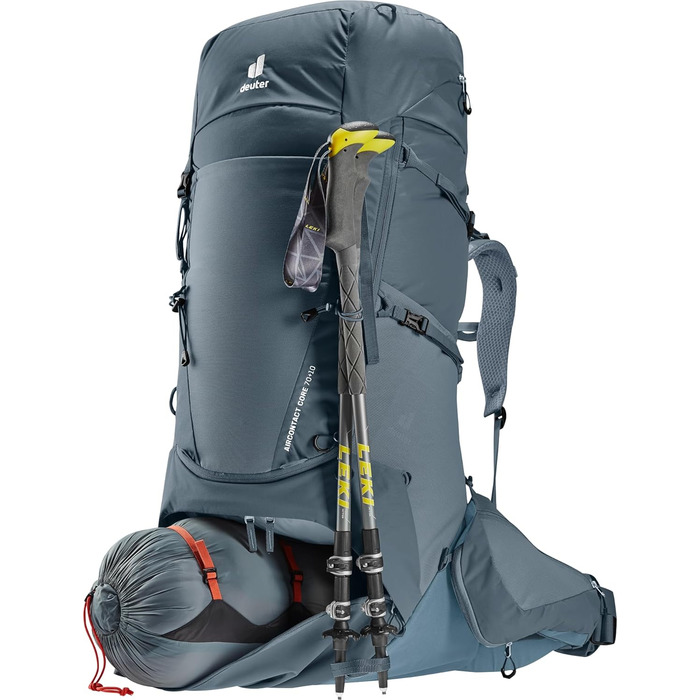 Чоловічий трекінговий рюкзак deuter Aircontact Core 7010 (1 упаковка) (7010 л, графіт-сланець)