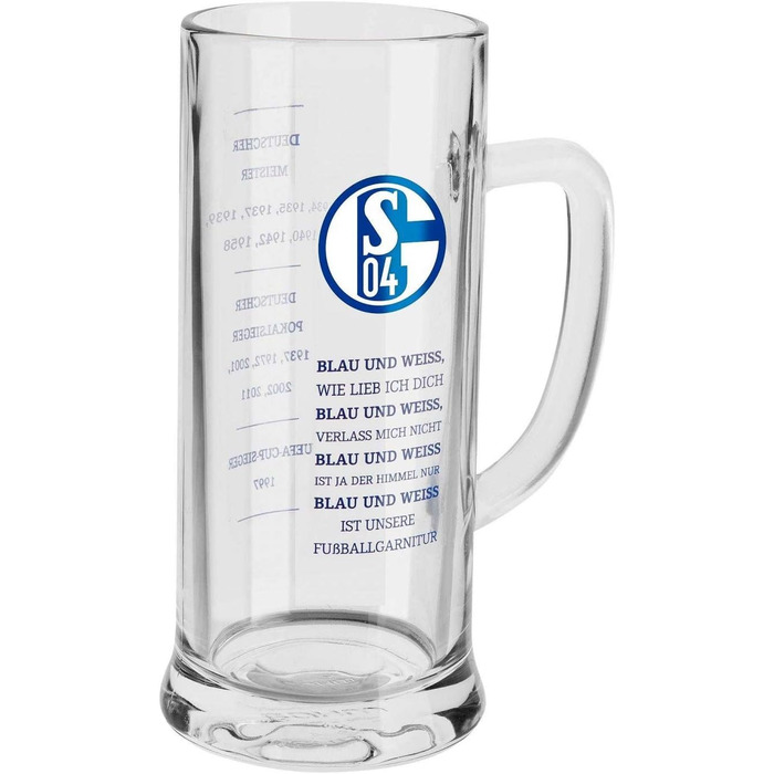 Пивний кухоль FC Schalke 04 - успіхи - пивний кухоль 0,5 л пивний келих S04 - закладка Я люблю Гельзенкірхен