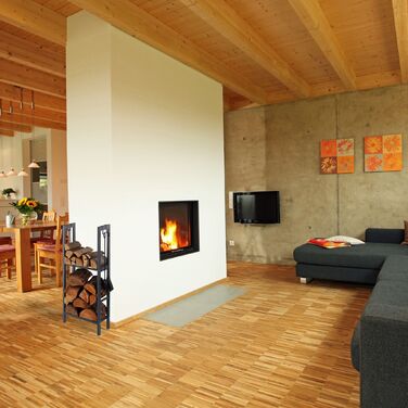 Стійка для дров Relaxdays з 2 полицями