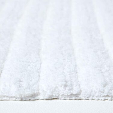 Домашній килимок для ванної та килимок для душу, рифлений, 100 бавовна, щільністю нитки 1500, 50 х 100 см (килимок для ванної 50 х 100 см, білий)