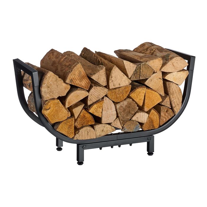 Стильна полиця для дров Relaxdays з вигнутим дизайном