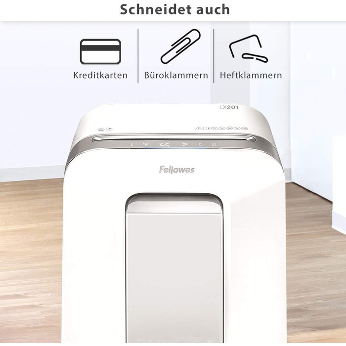 Шредер Fellowes Microcut P5: знищення 2000+ частинок/A4, 10 листів, Powershred 10M, для офісу/дому, 19л контейнер, захист від несанкціонованого доступу