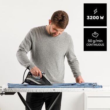 Праска Geyser Eco 3200: 3200 Вт, підошва Ultra X-Slide, 220 г/хв, антиналіт, захист від протікання, самоочищення, ECO-режим