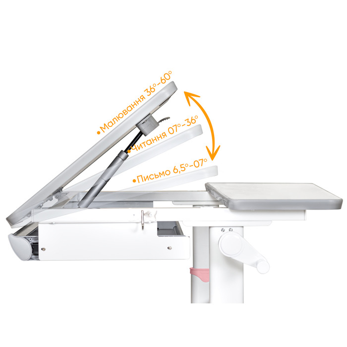 Дитячий стіл Mealux Vancouver Multicolor PN з полицею S50 (арт. BD-620 W/G MC+ PN+ S50 WG)