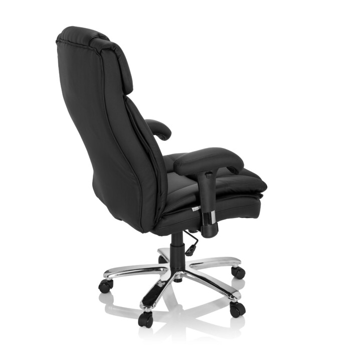 Крісло для важких навантажень / Офісне крісло BUILDER XXL з штучної шкіри чорного кольору hjh OFFICE