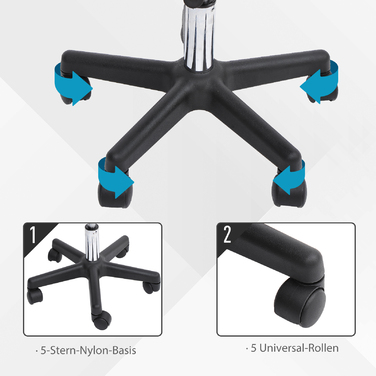 Регульоване по висоті крісло Rollhocker з підлокітниками, поворотне крісло 72-84 см, ергономічне крісло для офісу, салону, масажного кабінету, спа-центру, чорного кольору.