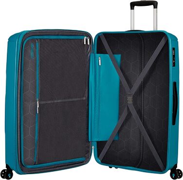 Валіза та візки American Tourister Sunside, L (77 см - 106/118 л) бірюзовий (повністю бірюзовий)