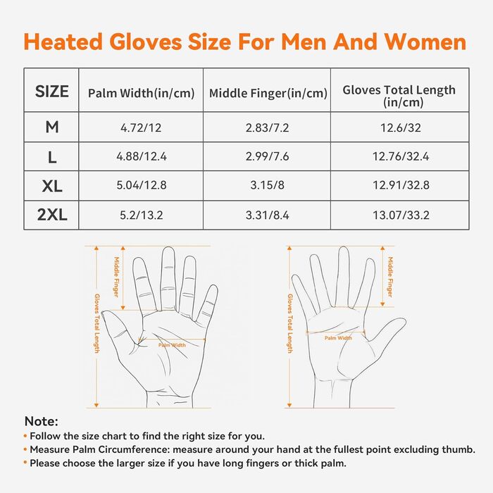 Електричні гріючі рукавички Rasfao для чоловіків та жінок, з акумулятором 2600mAh, 3 режими нагріву, водонепроникні, зимові рукавички-грілки (XXL, Чорний)