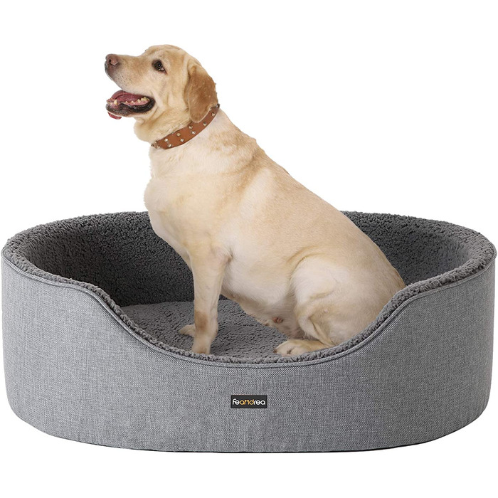 Підстилка для собак FEANDREA, кошик для собак, розкладні подушки, 73 х 60 х 27 см, PGW31GG (Довжина (92 х 72 х 28 см), сірий)