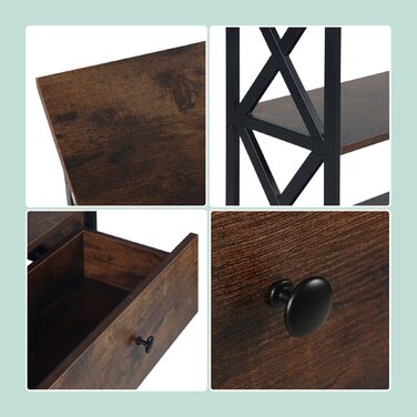 Столик-консоль Relaxdays з ящиком