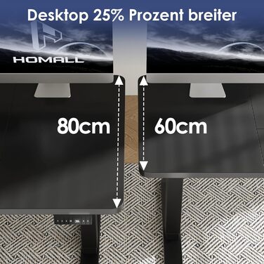 Регульований стіл Homall 140x70 см, електричний, з пам'яттю, для комп'ютера, білий